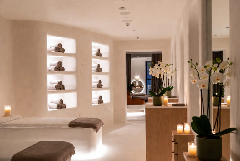 digital marketing for a spa — modern spa interior with relaxing ambiance
