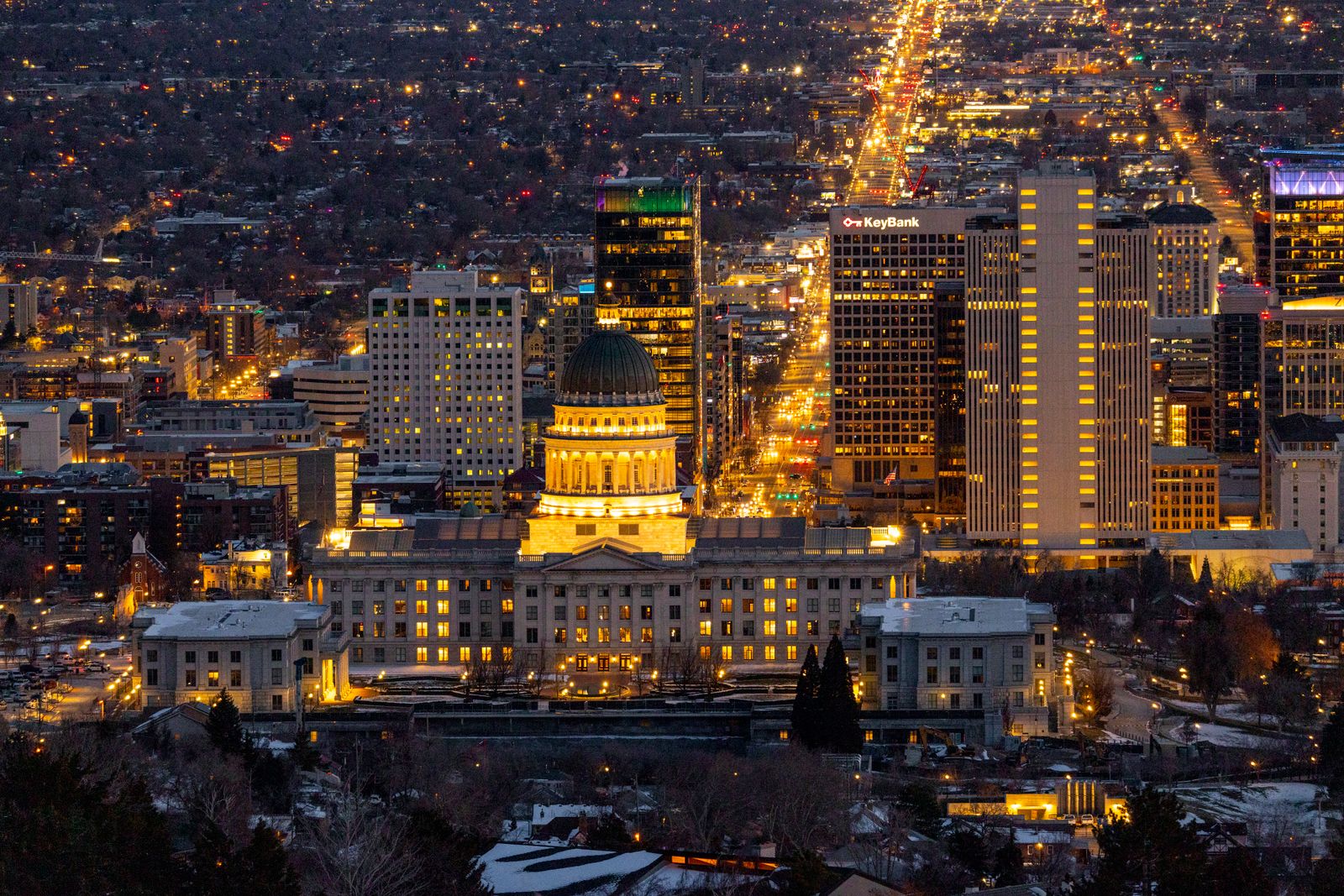 Aerial view of Salt Lake City, Utah